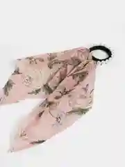 Коралловый меланж резинка-бант для волос с жемчугом