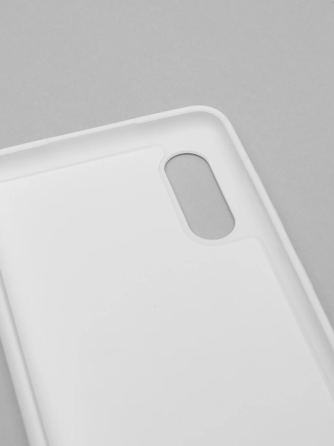 Белый чехол с бархатом внутри для Samsung A02 / M02