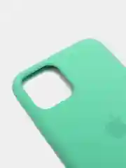 Мятный чехол-накладка для IPhone 11 Pro пластик+Soft Touch Sillicone Case c логотипом