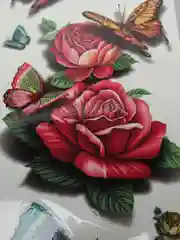 Красный татуировка временная