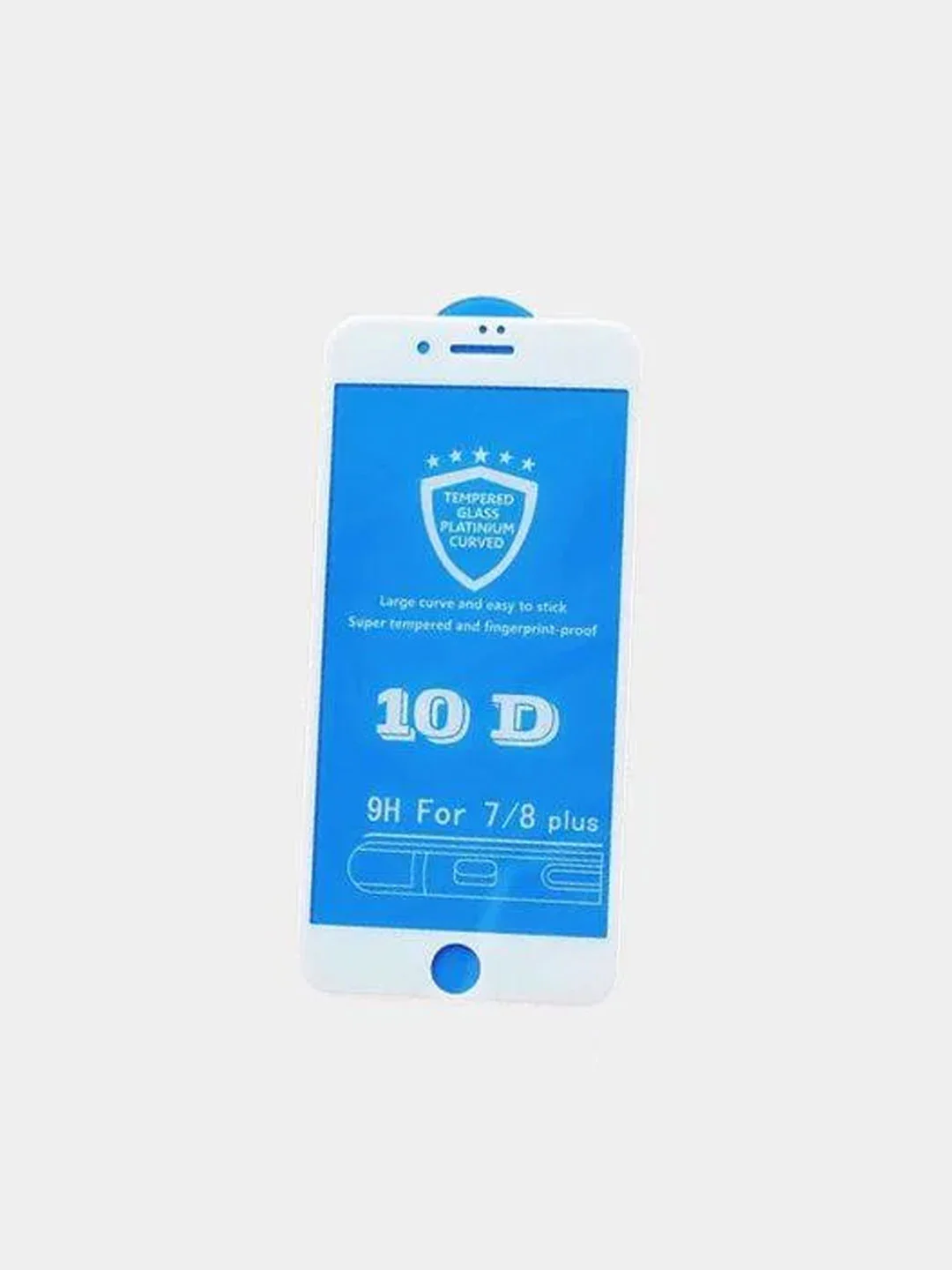 Белый закаленное защитное стекло 10D/15D на iPhone 7/8 7Plus/8Plus