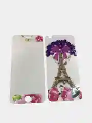 Пурпурный защитное стекло iPhone 6 / Айфон 6S 2 в 1 Эйфелева башня  mobus