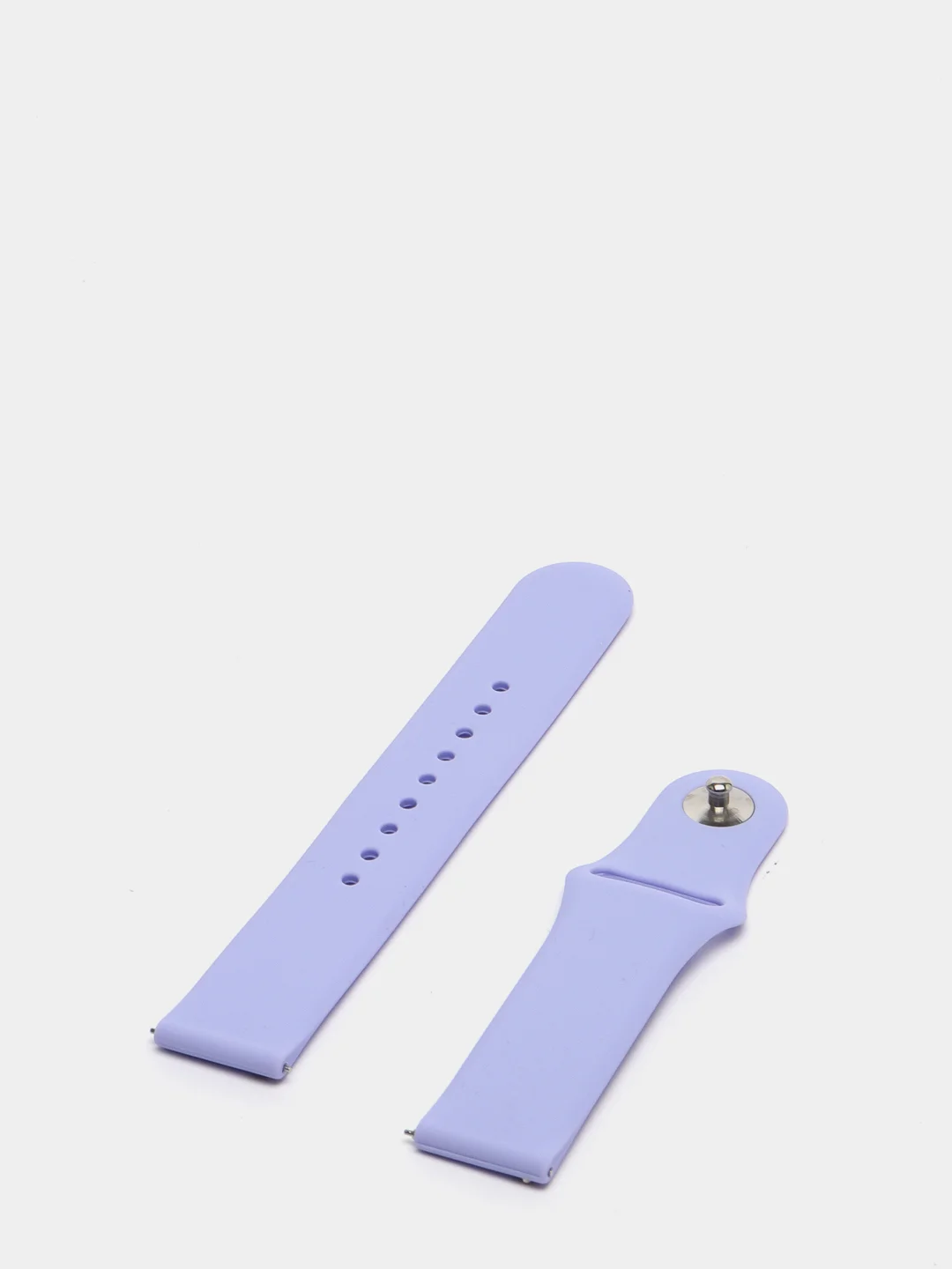Лавандовый силиконовый ремешок с кнопкой для Xiaomi Amazfit Bip / Samsung / Huawei, 20 мм