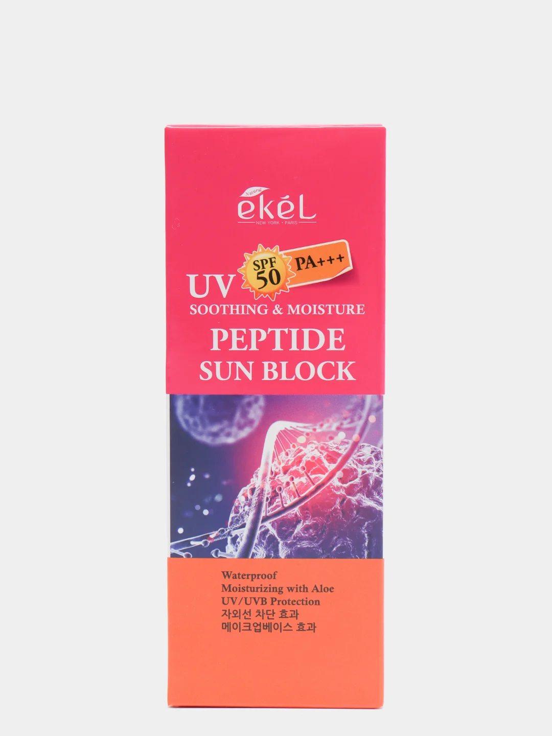 Солнцезащитный крем для тела Ekel "Soothing &Moisture Sun Block SPF50/PA+++ Peptide",Корея