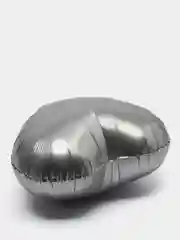 Серебряный матовый воздушный шар "Звезда", "Сердце"