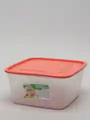 Коралловый квадратный контейнер "Унико"
