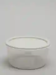 Серебряный контейнер круглый, низкий