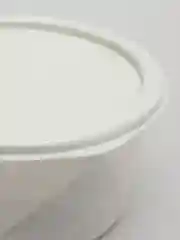Серебряный контейнер круглый, низкий