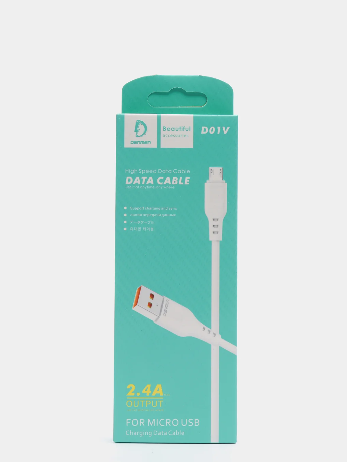 Кабель USB Denmen Micro USB/ Type-C/ Lightning, 2.4A, Fast Charge