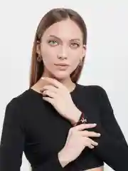 Индиго браслет красная нить с кулоном