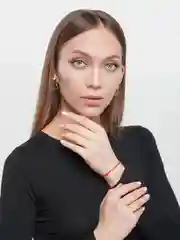 Лазурный браслет красная нить с кулоном