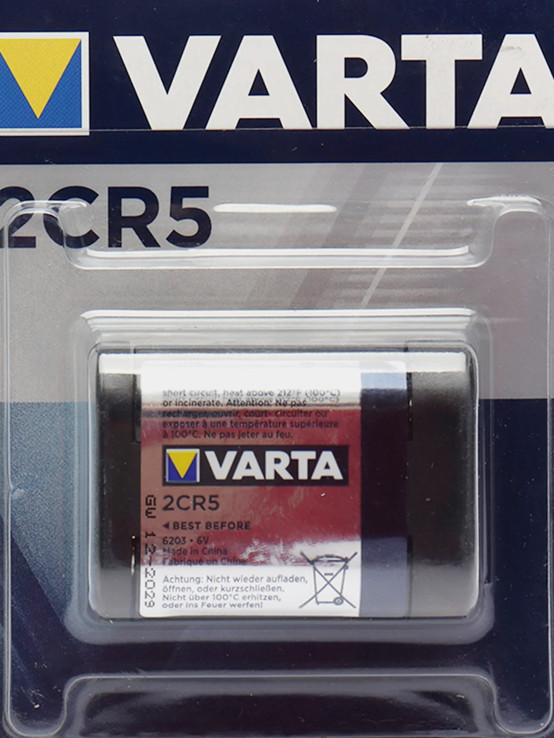 Батарейка Varta 2CR5 6V 6 вольт