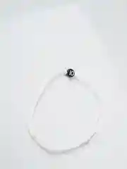 Коричневый браслет белая  нить с буквой Инициал, Handmade
