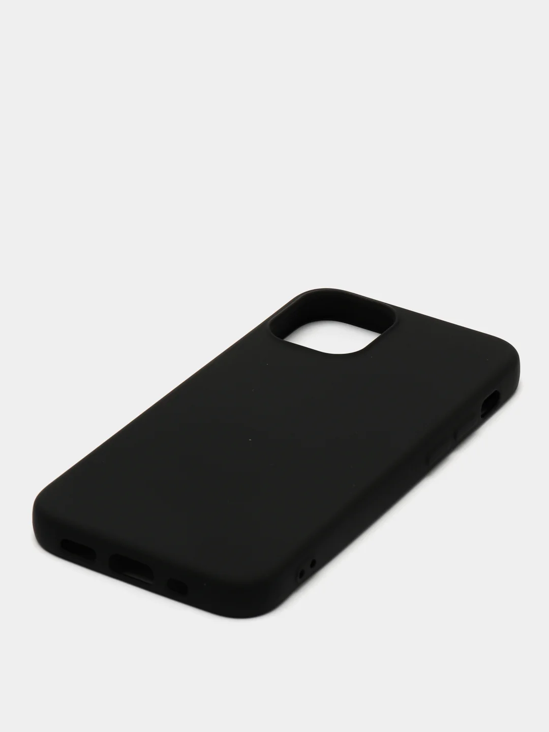 Черный чехол Apple iPhone 12 Mini, 12 Pro Max силиконовый с подкладом из микрофибры