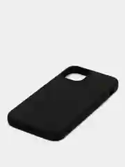 Черный чехол Apple iPhone 12 Mini, 12 Pro Max силиконовый с подкладом из микрофибры