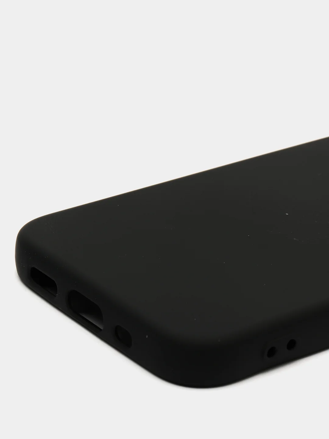 Черный чехол Apple iPhone 12 Mini, 12 Pro Max силиконовый с подкладом из микрофибры