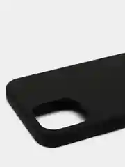 Черный чехол Apple iPhone 12 Mini, 12 Pro Max силиконовый с подкладом из микрофибры