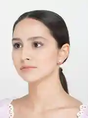 Кремовый серьги сердце жемчужные