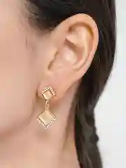 Серьги женские, со стразами, подвесные