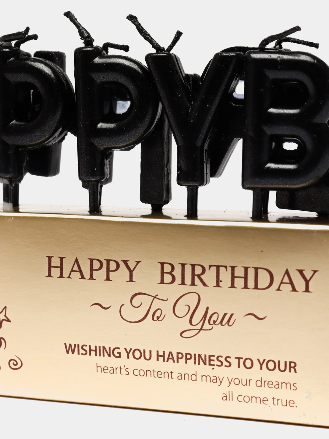 Серебряный набор свечей для торта на день рождения Happy Birthday