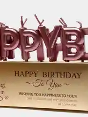 Розовый набор свечей для торта на день рождения Happy Birthday