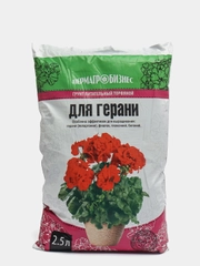 Грунт питательный торфяной для герани, 2,5 л