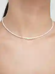 Сверкающий чокер-жгут ажурный под серебро