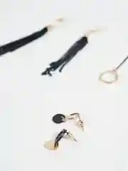 Золотой набор серёжек из 4 пар