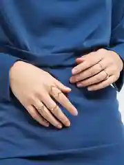 Золотой кольца женские, набор из 5 колец