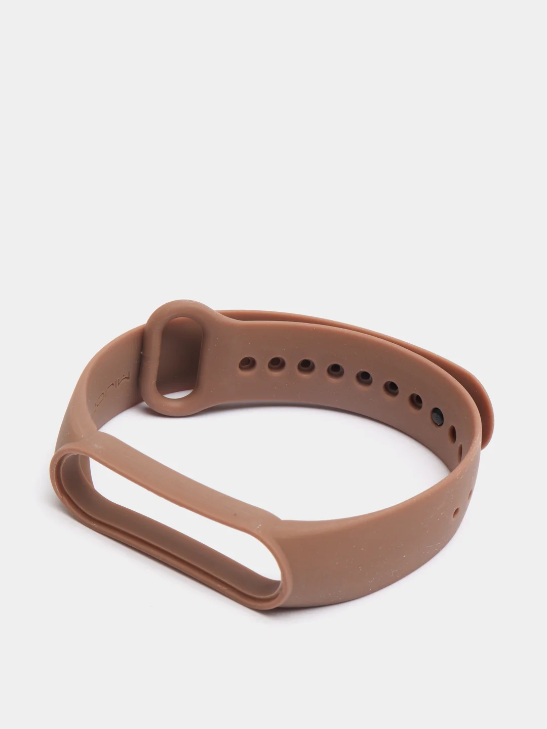 Коричневый ремешок для Xiaomi Mi Band 5 / 6 / 7, силиконовый