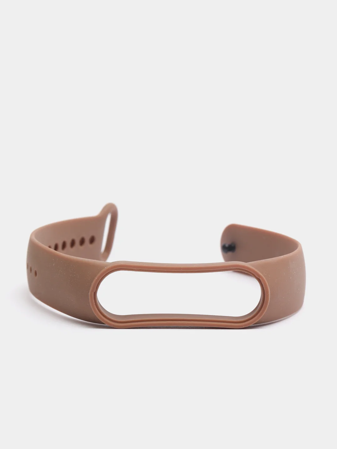 Коричневый ремешок для Xiaomi Mi Band 5 / 6 / 7, силиконовый