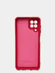 Бордовый чехол Samsung A22 4G, M22, M32 c защитой камеры и бархатом внутри