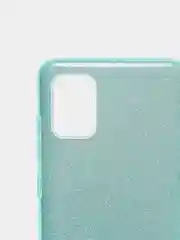 Тёмно-бирюзовый чехол блестящий для Samsung A51