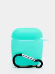 Бирюзовый силиконовый чехол для беспроводных наушников AirPods