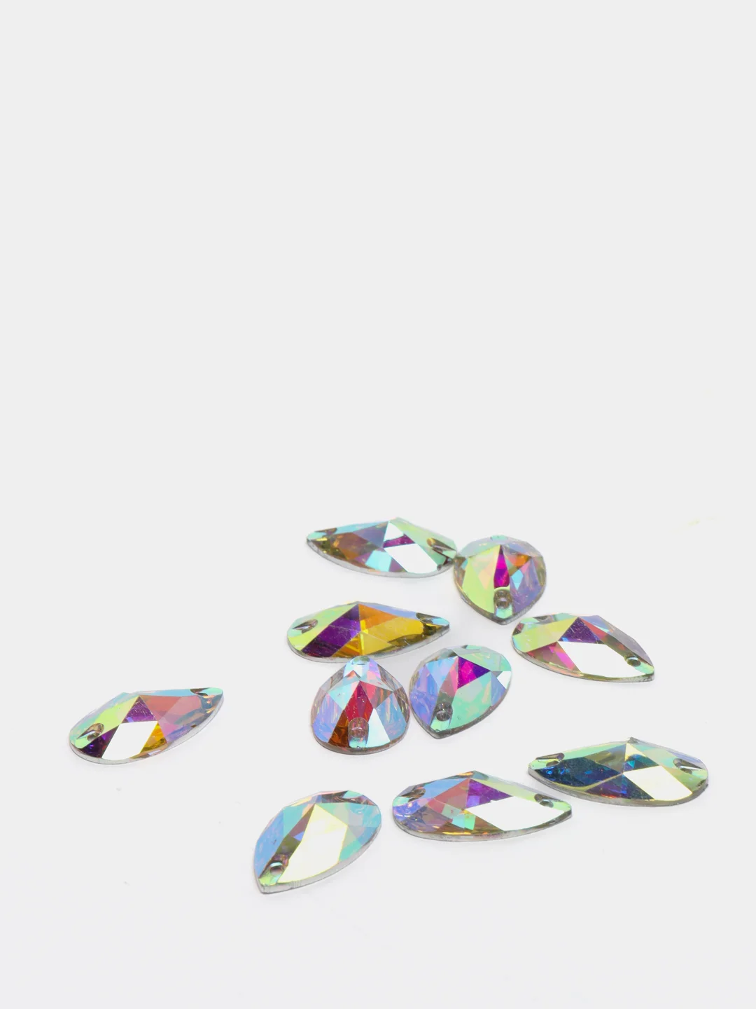 Стразы пришивные "Капля" Crystal AB
