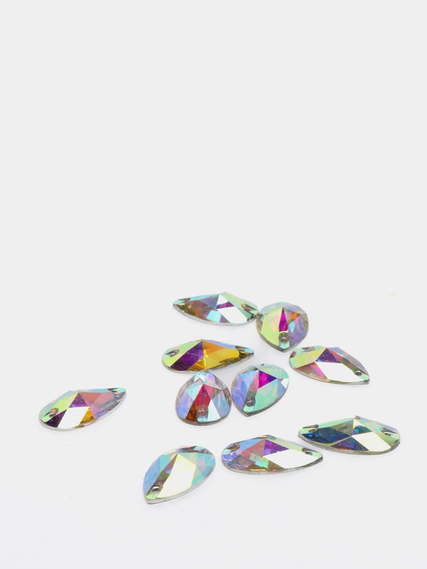 Стразы пришивные "Капля" Crystal AB