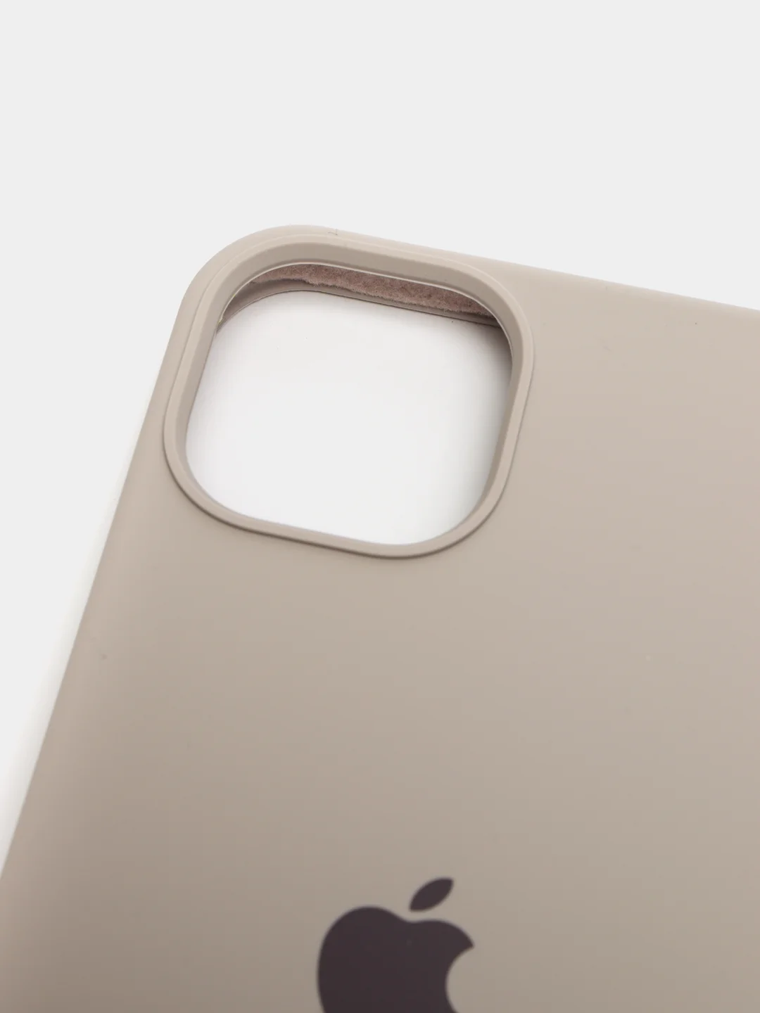 Бежевый меланж чехол Silicone Case для iPhone 13 / 13 Pro / 13 Pro Max с открытым низом