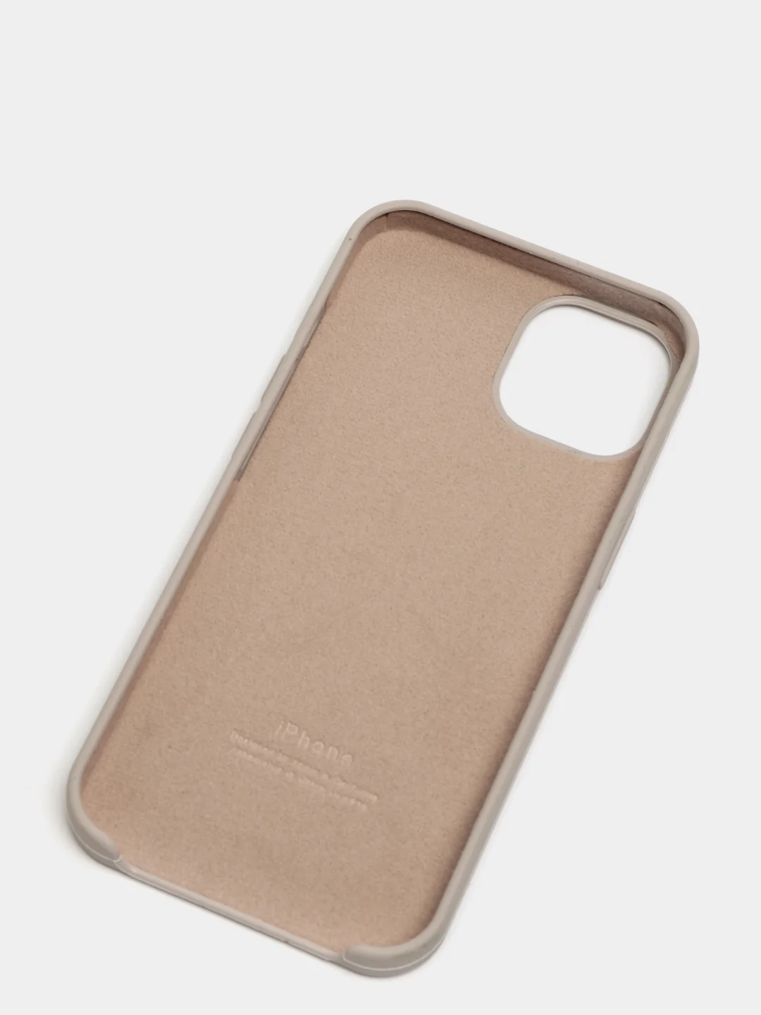 Бежевый меланж чехол Silicone Case для iPhone 13 / 13 Pro / 13 Pro Max с открытым низом
