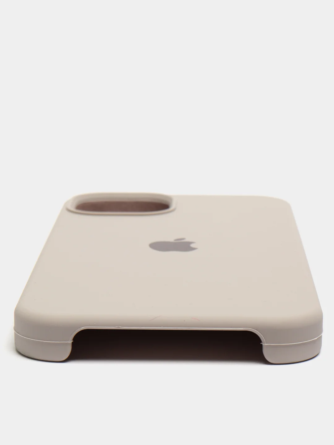 Бежевый меланж чехол Silicone Case для iPhone 13 / 13 Pro / 13 Pro Max с открытым низом