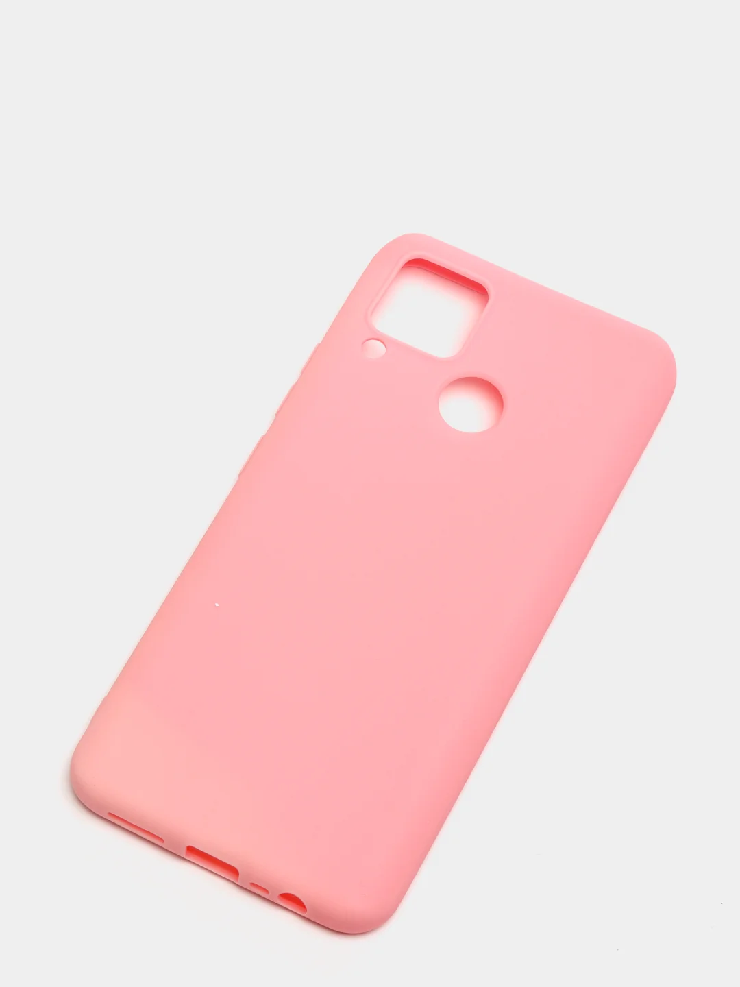 Розовый чехол для Realme C15 силиконовый