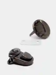 Застёжка для сумки, 2,5 х 2,5 см, цвет чёрный никель