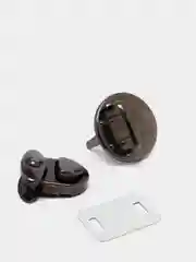 Застёжка для сумки, 2,5 х 2,5 см, цвет чёрный никель