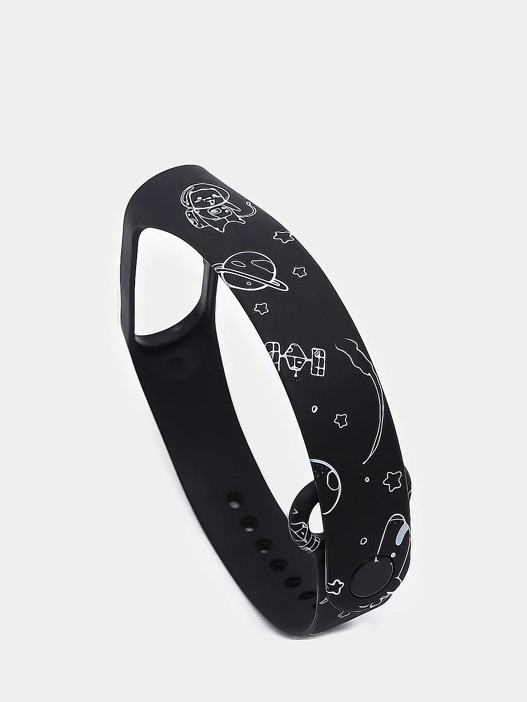 Черный ремешки с рисунком для Xiaomi Mi Band 3 и 4