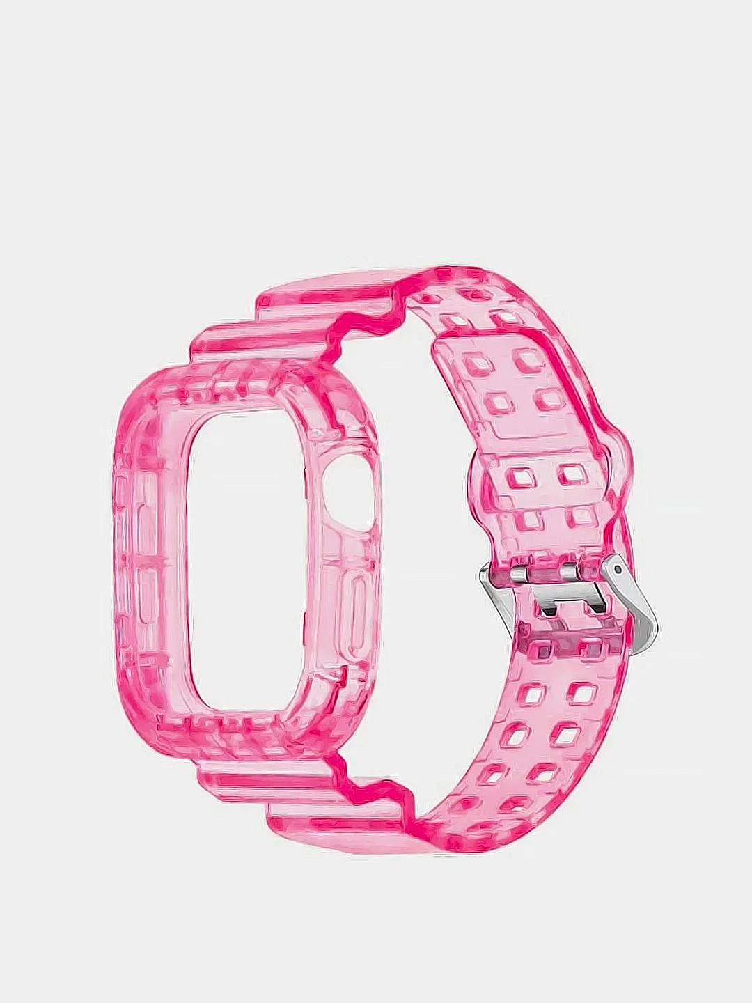 Розовый прозрачный ремешок для Apple Watch