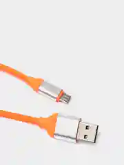Кабель для зарядки Шнур Micro USB, 1м, 2А, стикеры в комплекте, оранжевый, пакет