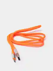 Кабель для зарядки Шнур Micro USB, 1м, 2А, стикеры в комплекте, оранжевый, пакет