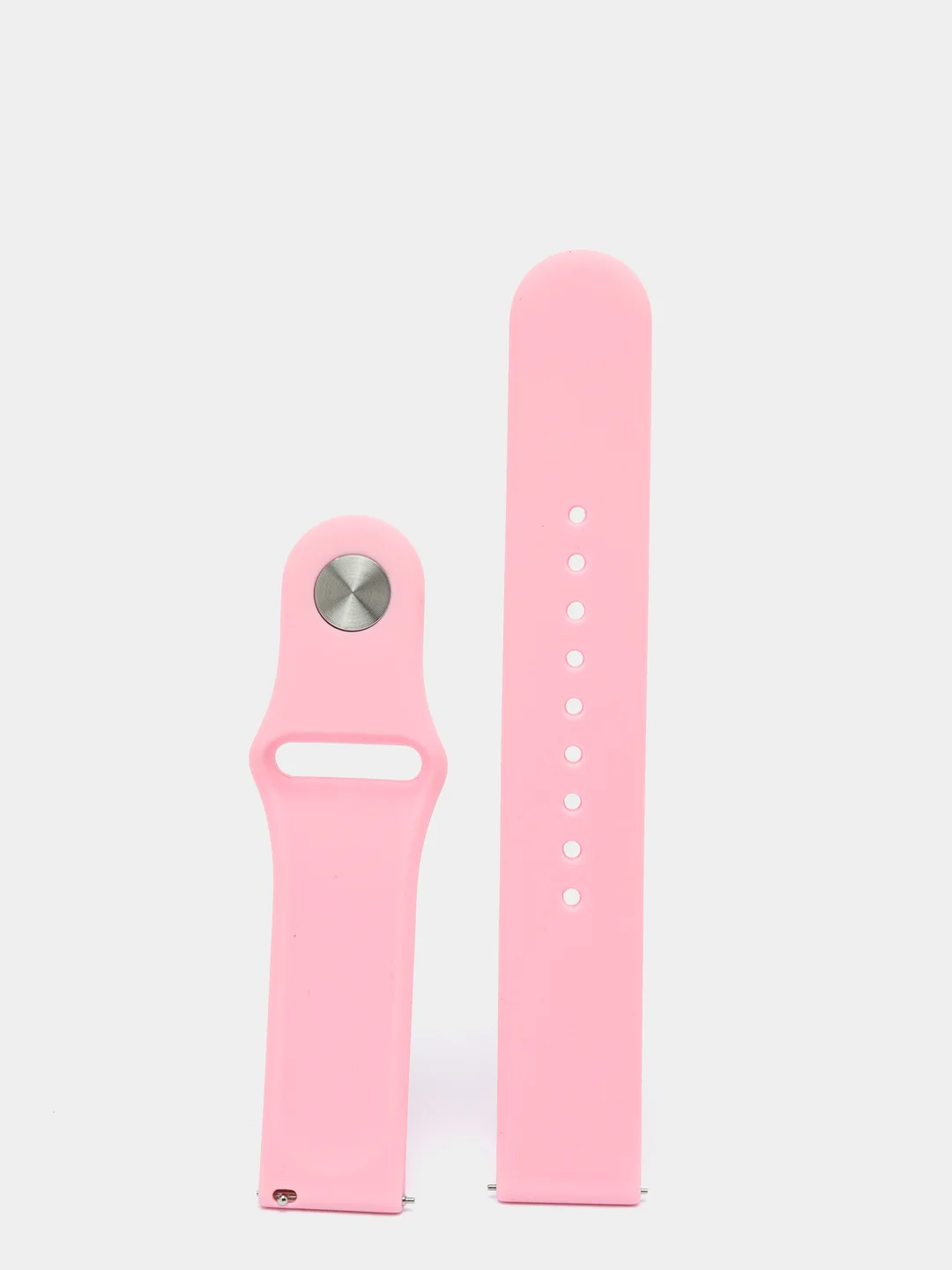 Розовый силиконовый ремешок с кнопкой для Xiaomi Amazfit Bip / Samsung / Huawei, 20 мм