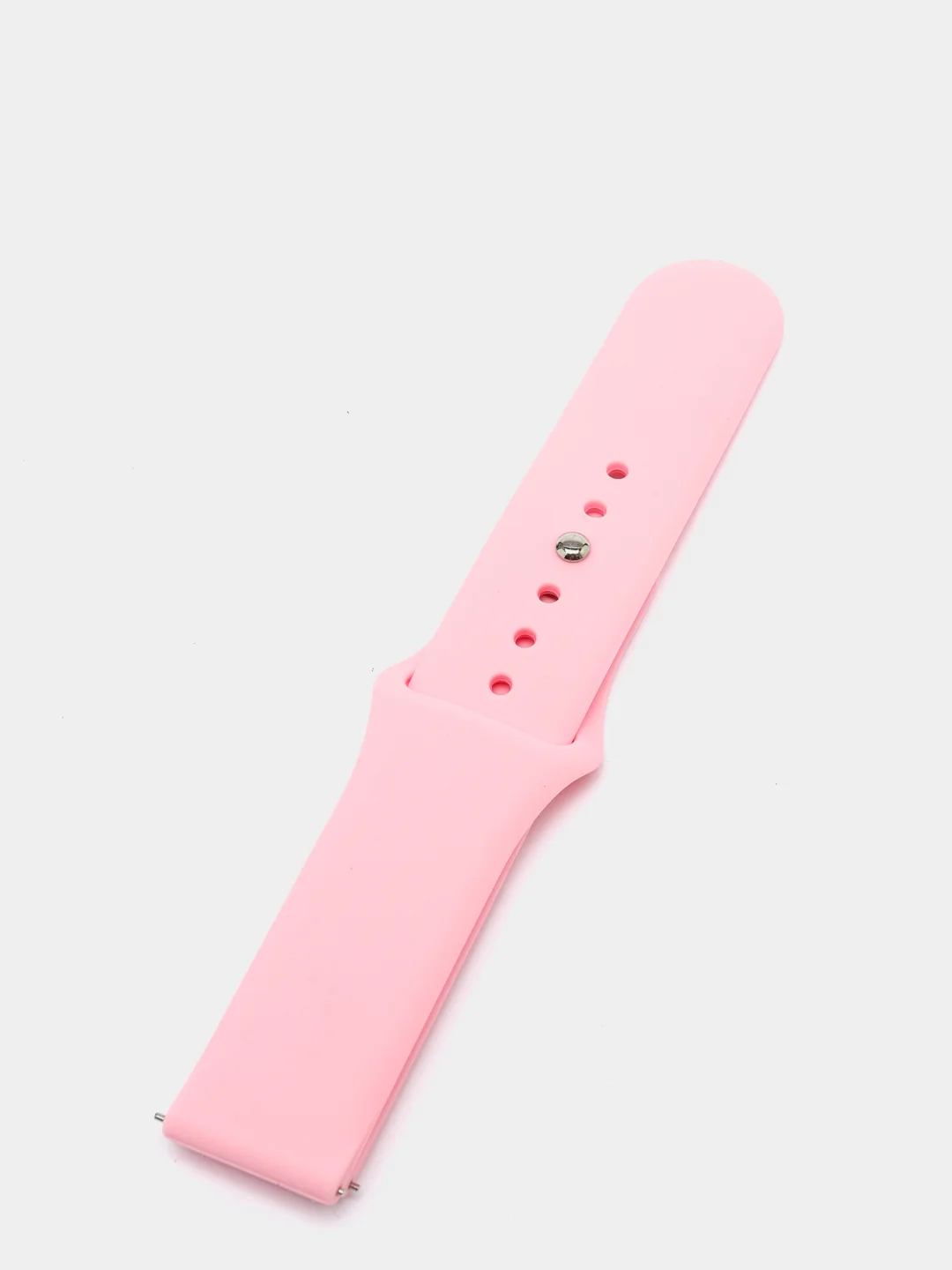 Розовый силиконовый ремешок с кнопкой для Xiaomi Amazfit Bip / Samsung / Huawei, 20 мм