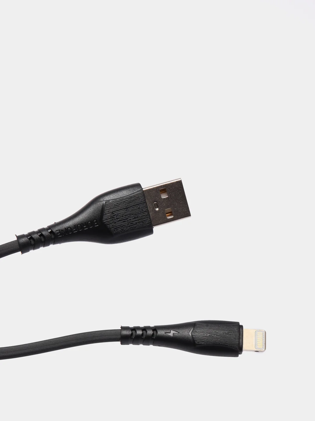 Черный кабель зарядки для iPhone 6, 7, 8, X, XS, XR, 11 USB Lightning Borofone BX37