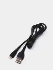 Черный кабель зарядки для iPhone 6, 7, 8, X, XS, XR, 11 USB Lightning Borofone BX37